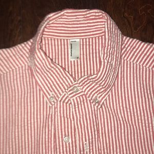 American Apparel Seersucker Men’s M Red/White